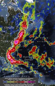 Dorian precipitation