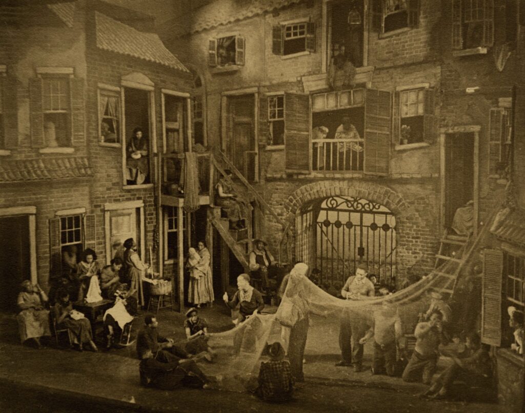 Morning on Catfish Row, Colonial Theatre, Boston, 1935. Photo by Richard Tucker. Courtesy the Ira & Leonore Gershwin Trusts.