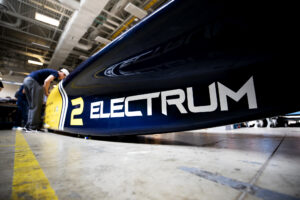 Michigan Solar Car shot from below.