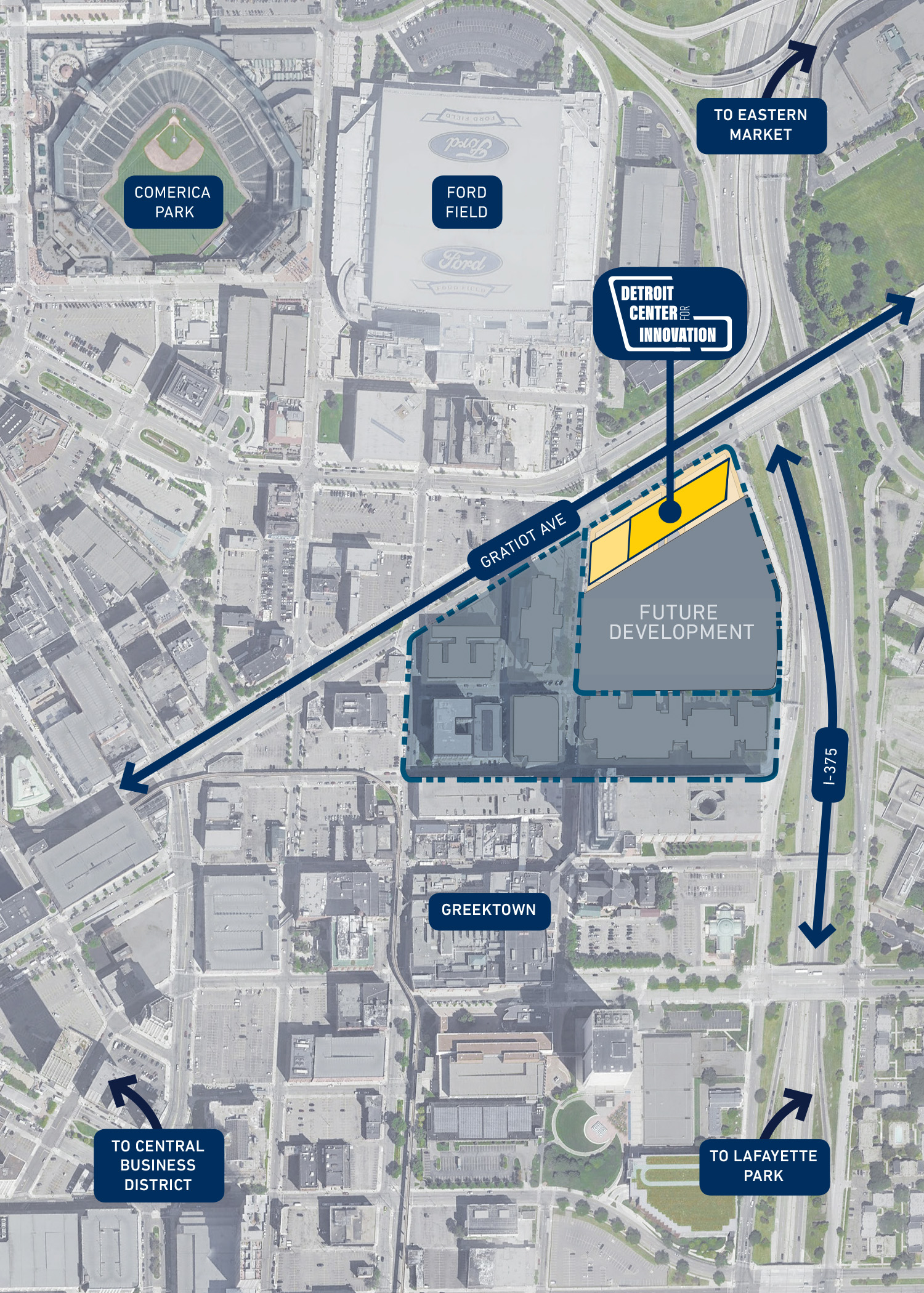 Site map. Image credit: Detroit Center for Innovation