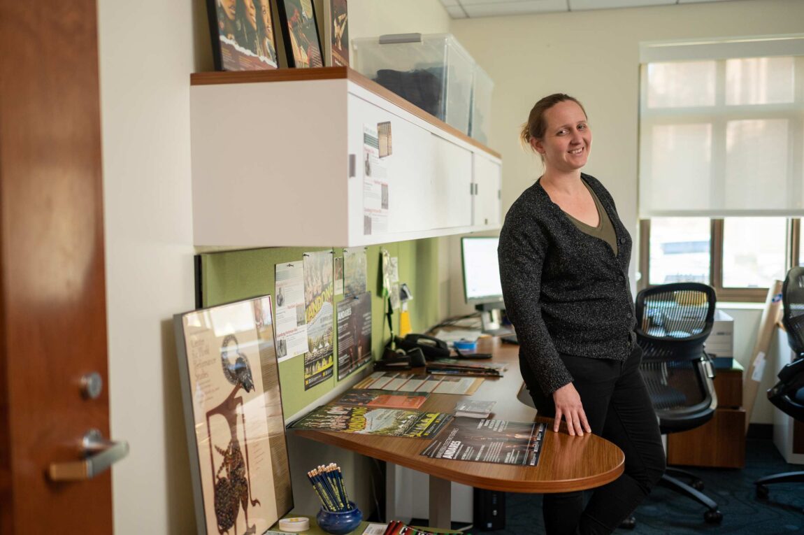 Ingrid Racine is an academic program specialist for the Center for World Performance Studies and a professional trumpeter and composer. 