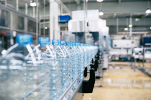 Plastic water bottles.