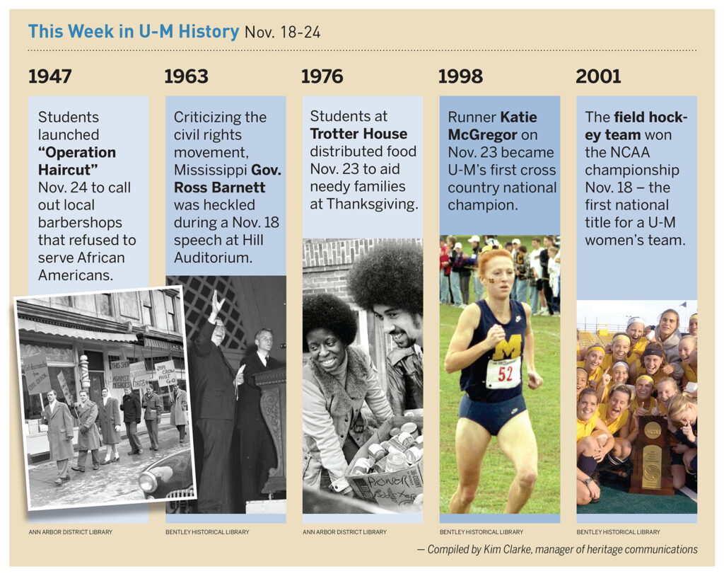 Images of events throughout U-M's history