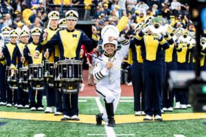 2018-19 University of Michigan Marching Band Drum Major Kelly Bertoni.