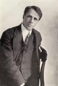 Robert Frost on frontispiece of “Whimsies,” November 1921. Image courtesy of Bentley Historical Library.