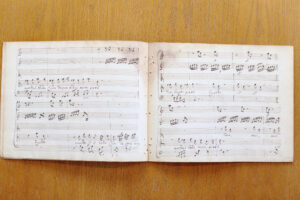 Domenico Scarlatti's rare “Clori e Fileno" manuscript is part of the U-M Music Library's collection. Students, staff and faculty at the University of Michigan worked to record a new version of the work this fall. Image credit: Alan Piñon.