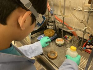 Liu in the lab