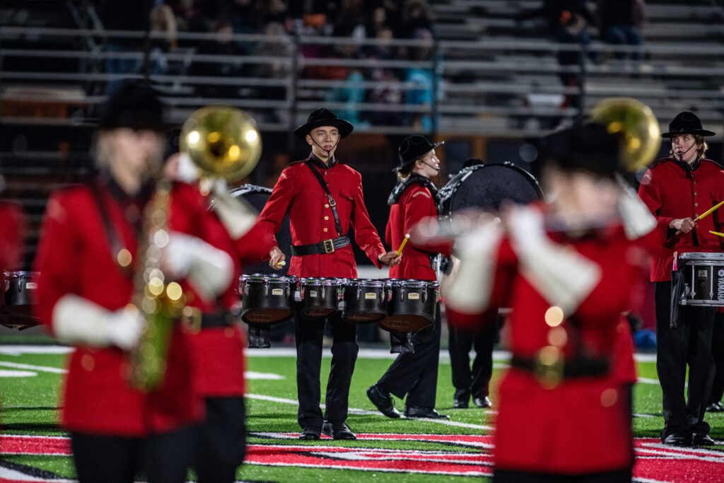 Northwest Band in Jackson. Performing on field.