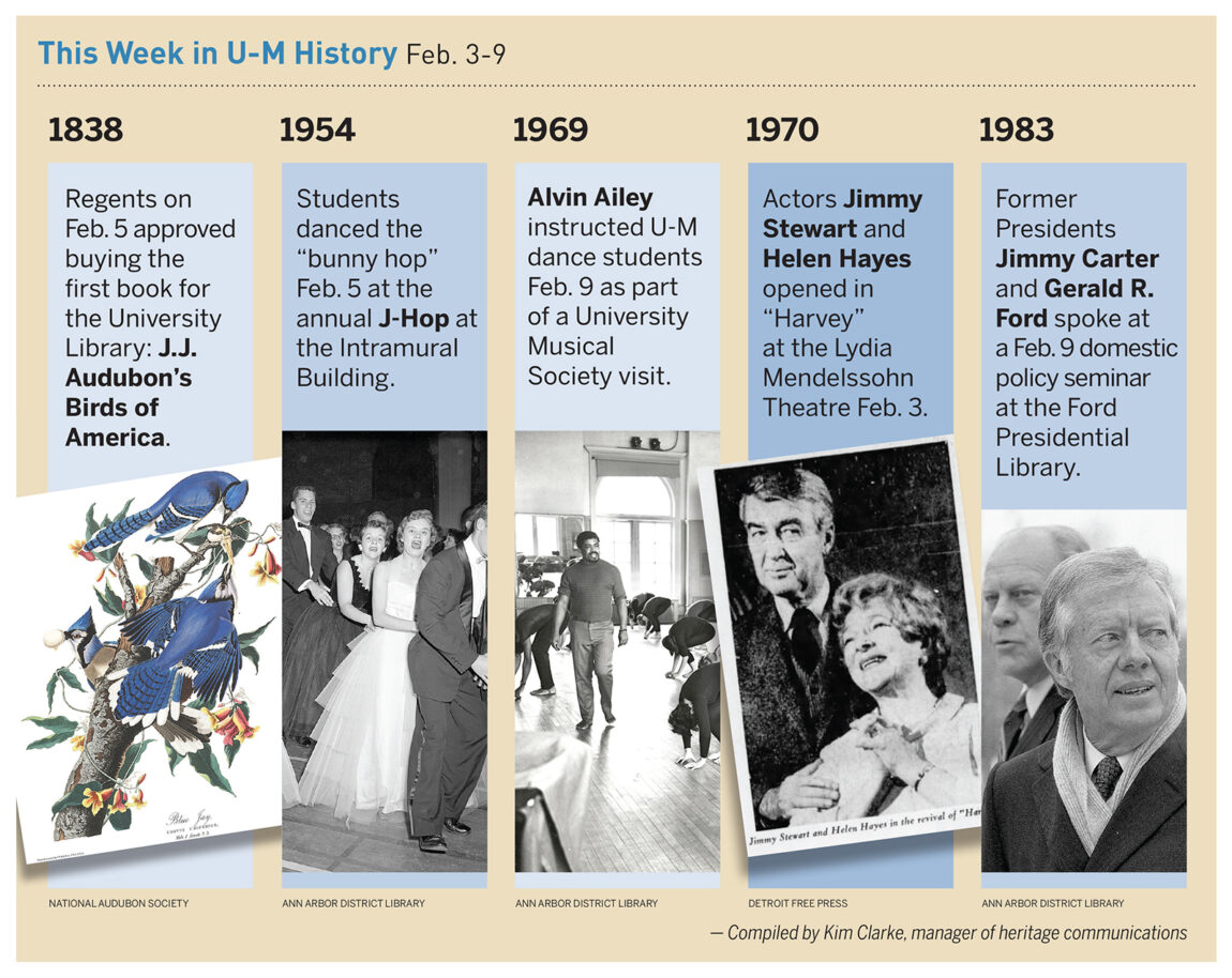 Snippets of events throughout U-M history