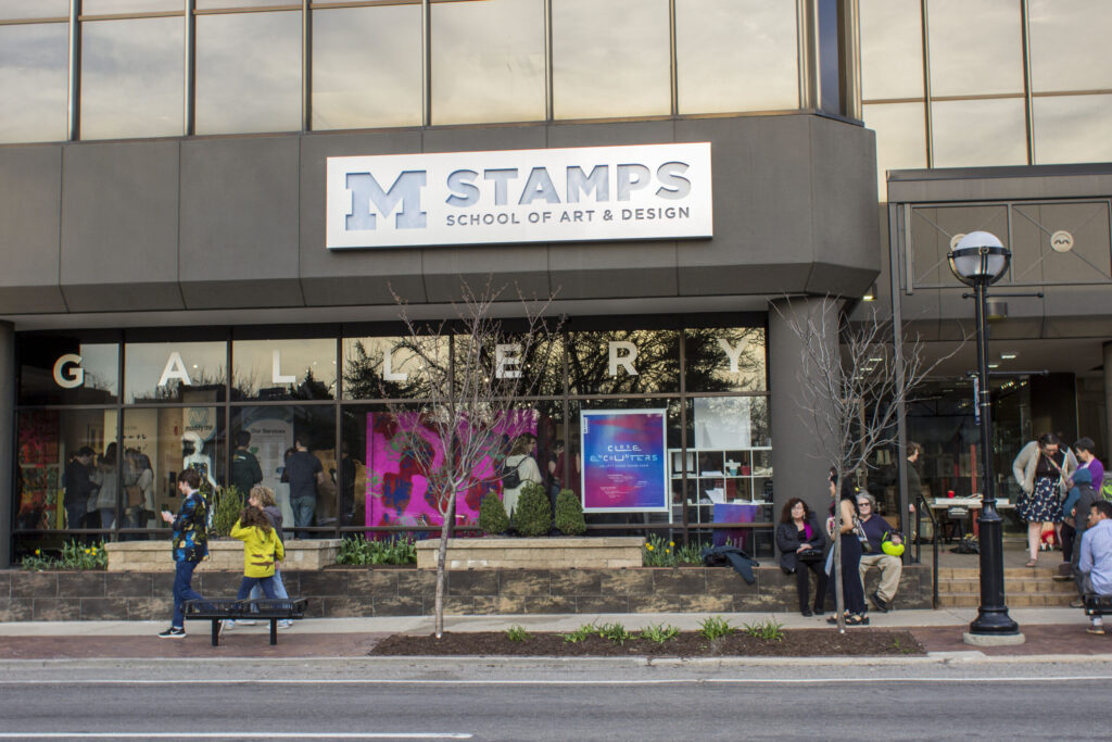 The Stamps Gallery is part of the University of Michigan Penny W. Stamps School of Art & Design. It is located at 201 S. Division Street in Ann Arbor, Michigan. Image credit: Nick Beardslee/University of Michigan Stamps School of Art & Design. 