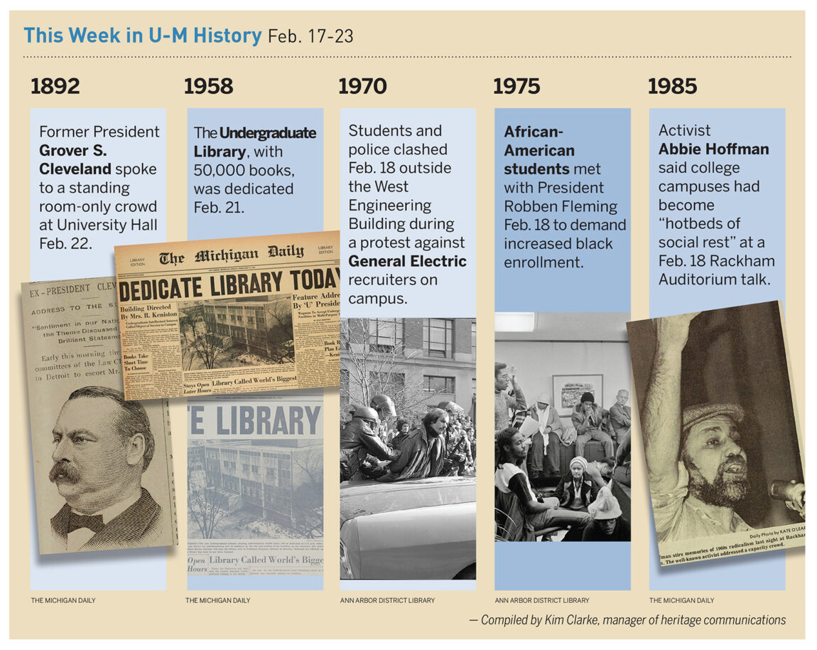 A look at some historical events at the University of Michigan