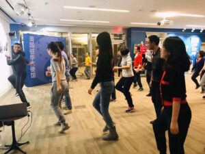 Foust taught dance at several local studios in Shanghai and Beijing and did a lecture series in the United States Embassy, in Beijing. Image courtesy: Lenard J. Foust