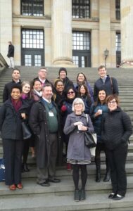 Sapna Thwaite (pictured middle row, far right) of the University of Michigan-Flint received an award to Germany for the prestigious International Education Administrators Program. Image courtesy Sapna Thwaite