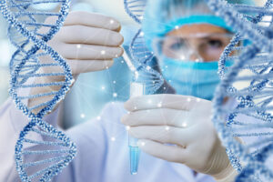 Doctor conducts the test and the study of DNA. Image credit: iStock