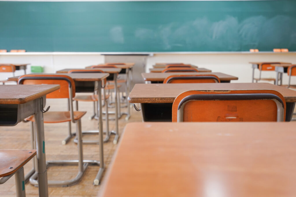 Empty classroom. Image credit: iStock