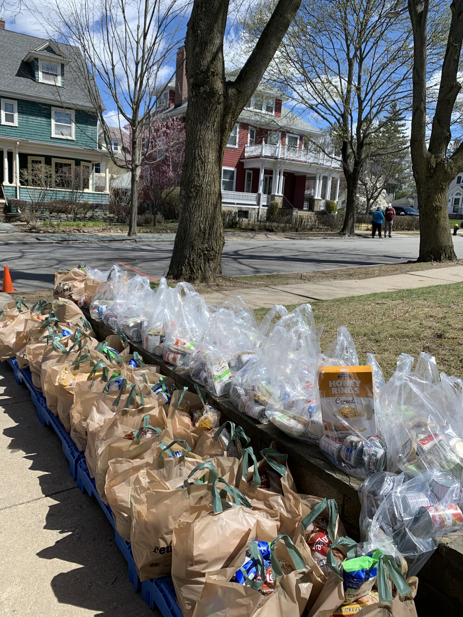 Rose’s Bounty drive-up food pantry supplies. Image credit: Aoife Harte