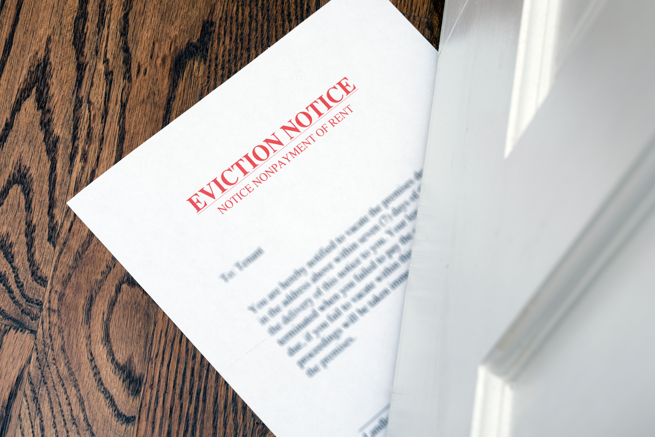 Eviction Notice. Image credit: iStock