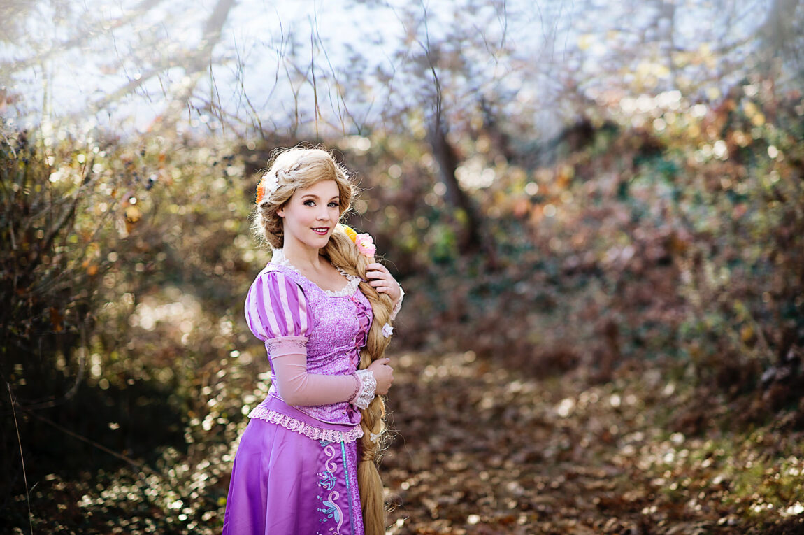 Delaney Andrews enjoys entertaining children while dressed as princesses and fairy tale characters. She can transform into a dozen different characters.