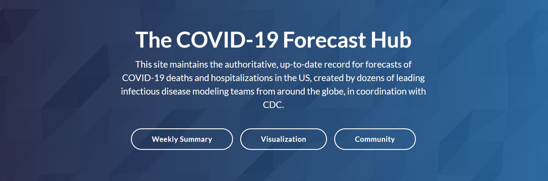 The COVID-19 Forecast Hub aggregates data models from across the nation into a weekly prediction for the CDC.