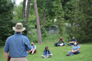 Students learn in the Arb