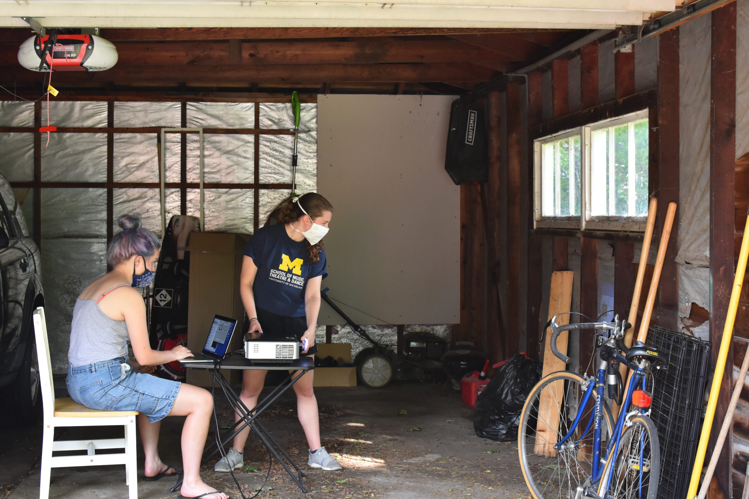 Members of “Staging Place” develop technologies and mobile units that would connect a performance site with a live-streamed audience projection site.