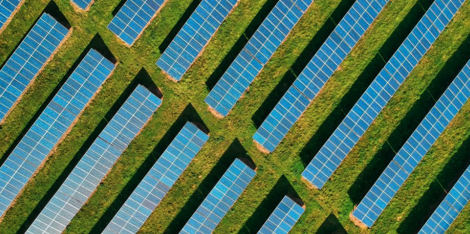 Overhead of solar panels. Image credit: @umich twitter.