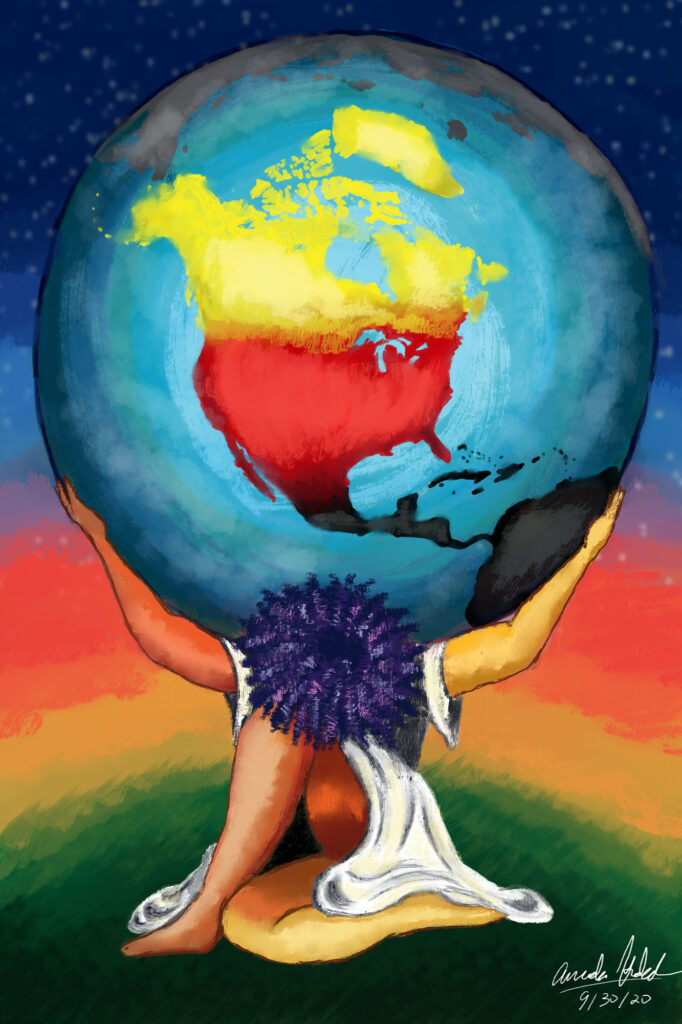 Artwork by Amanda Hudeck, public engagement coordinator at the Center for Educational Outreach.