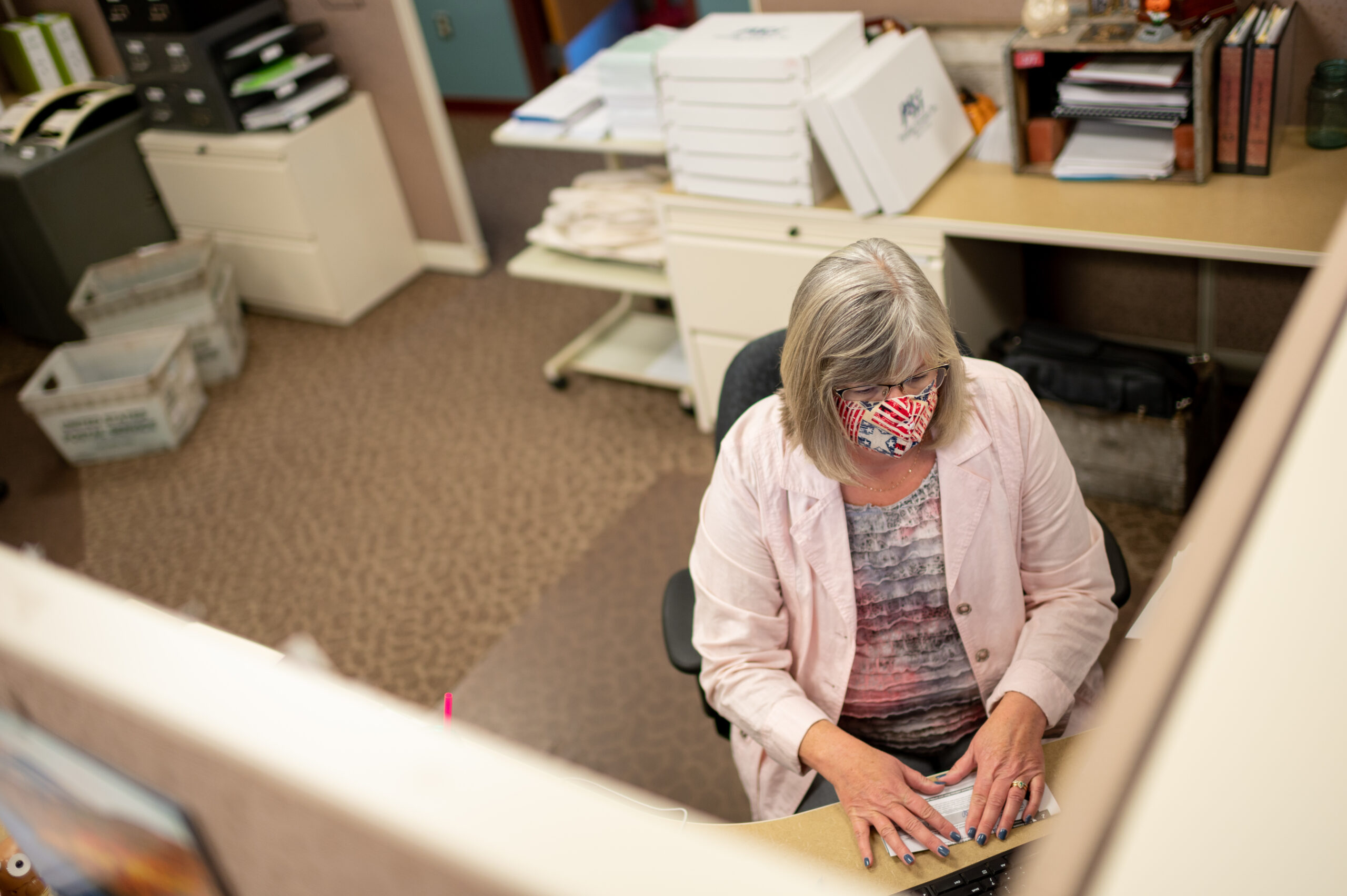 Susan McCullough, deputy clerk, Oxford Township. Image credit: Eric Bronson, Michigan Photography