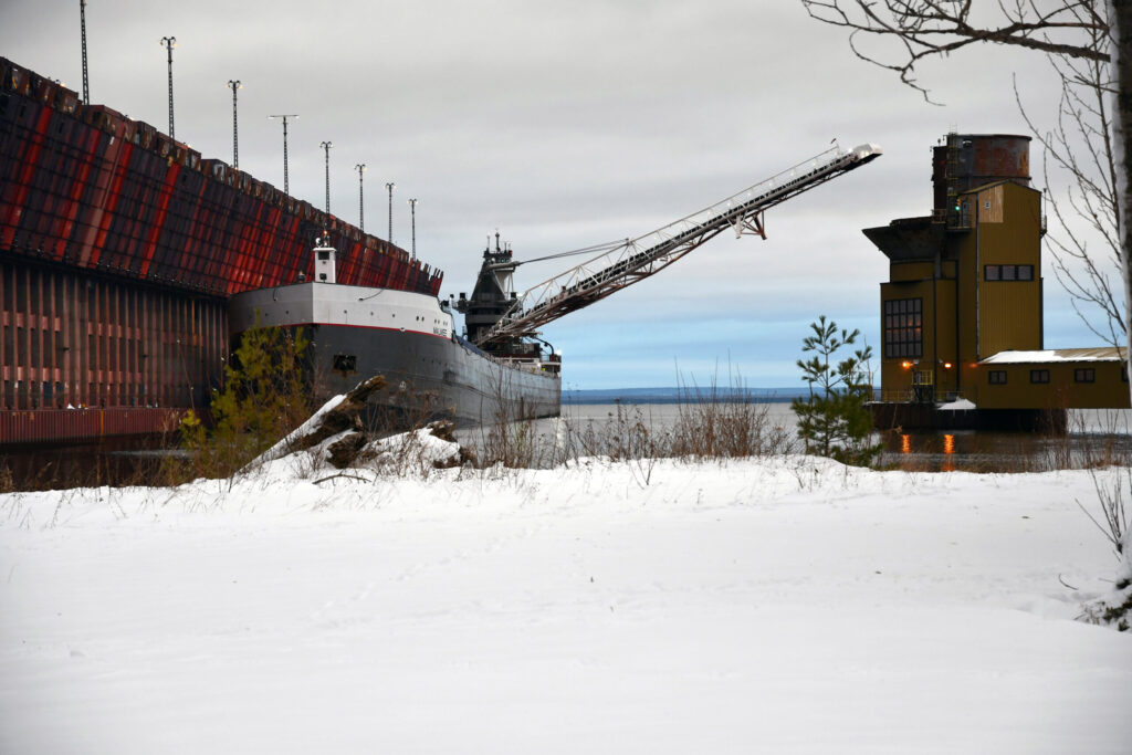 Freighter in Marquette, Michigan. Image credit: Michigan Sea Grant