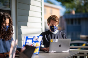 Michael Grasinski on porch