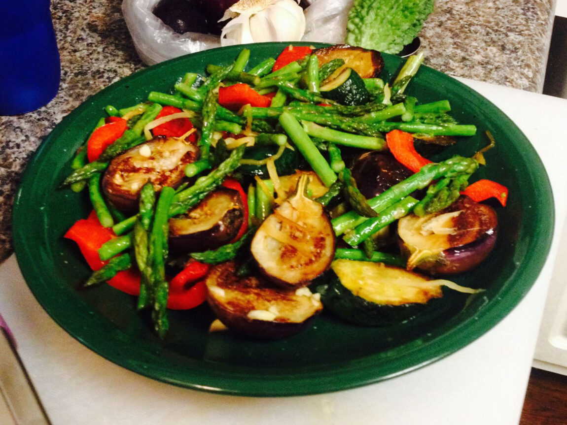 Monica Adams has honed her culinary skills during the COVID-19 pandemic, producing dishes like this roasted vegetable dish. (Photo courtesy of Monica Adams)