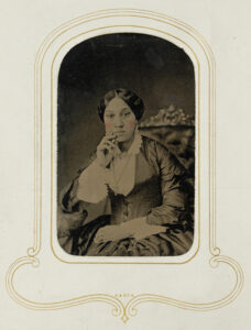 Arabella Chapman was an African American music teacher from Albany, New York who curated two photo albums from her tintype and cartes de visite collection. Each album is a similar but different collection of constructed communities; one book mostly displays Chapman’s family, while the other features family, friends and political figures. Image credit: Arabella Chapman carte-de-visite albums (1878-[1890s]), William L. Clements Library, University of Michigan (Finding Aid).