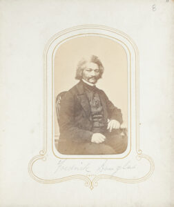 One of the souvenir photographs of famous people from the Arabella Chapman public parlor album. This image of Douglass was taken in Chicago by Samuel M. Fassett. Image credit: Arabella Chapman carte-de-visite albums (1878-[1890s]), William L. Clements Library, University of Michigan (Finding Aid).