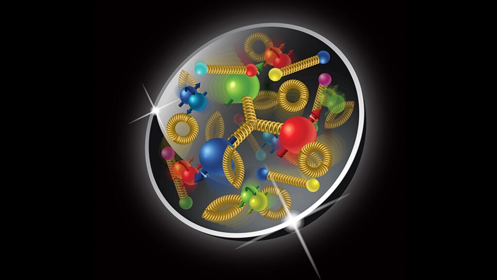 Representation of the proton.
