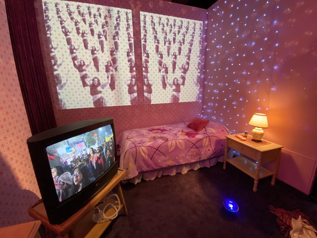 The U-M Institute for the Humanities installation “For Your Eyes Only” is on view until April 16. Image credit: Juliet Hinely