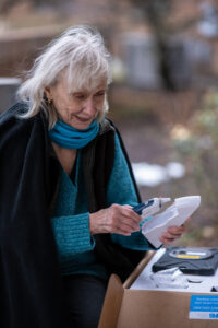Pat Pooley of Ann Arbor, MI, is a Michigan Medicine patient who has taken advantage of virtual care. Image credit: Eric Bronson, Michigan Photography