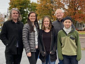 Graham Hamilton, PCAP arts programming coordinator, first on the left, led a team of 40 U-M volunteers to 26 Michigan state prisons.