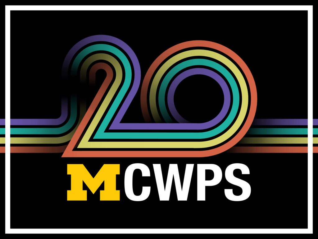 U-M Center for World Performance Studies 20th Anniversary logo