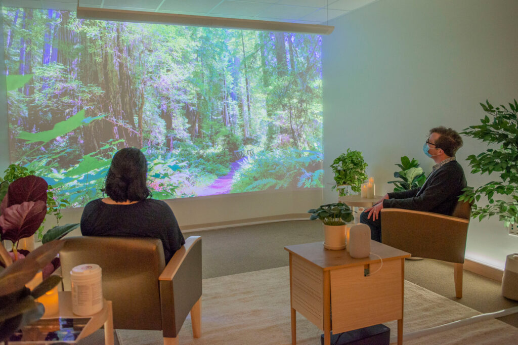 Photo of Michigan Medicine employees in a recharge room