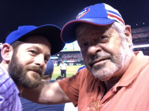 Okrent and his son