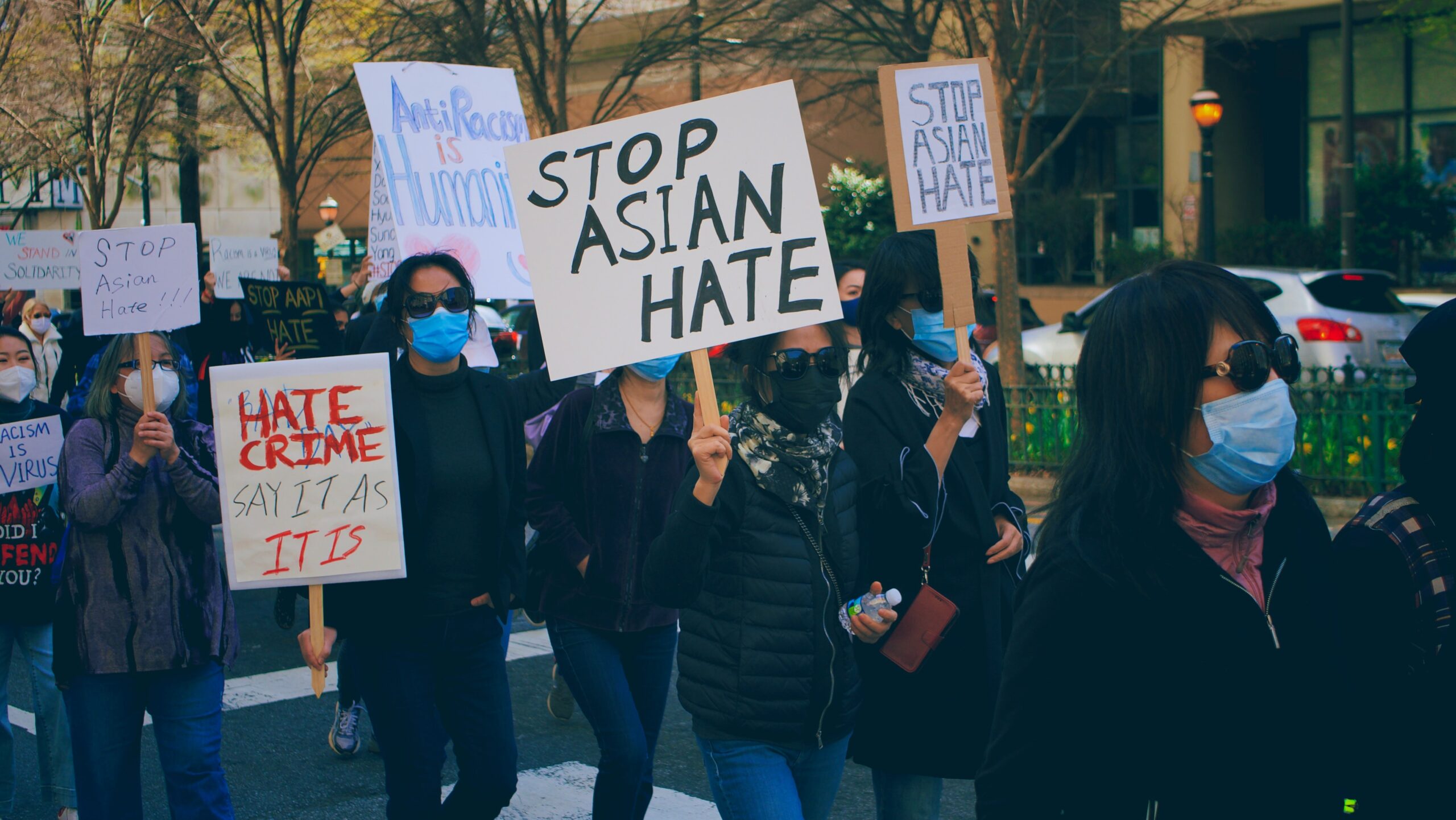 Anti-Asian Hat protest. Image Credit: Kareem Hayes on Unsplash