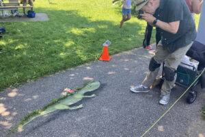 Zinn photographs his final piece