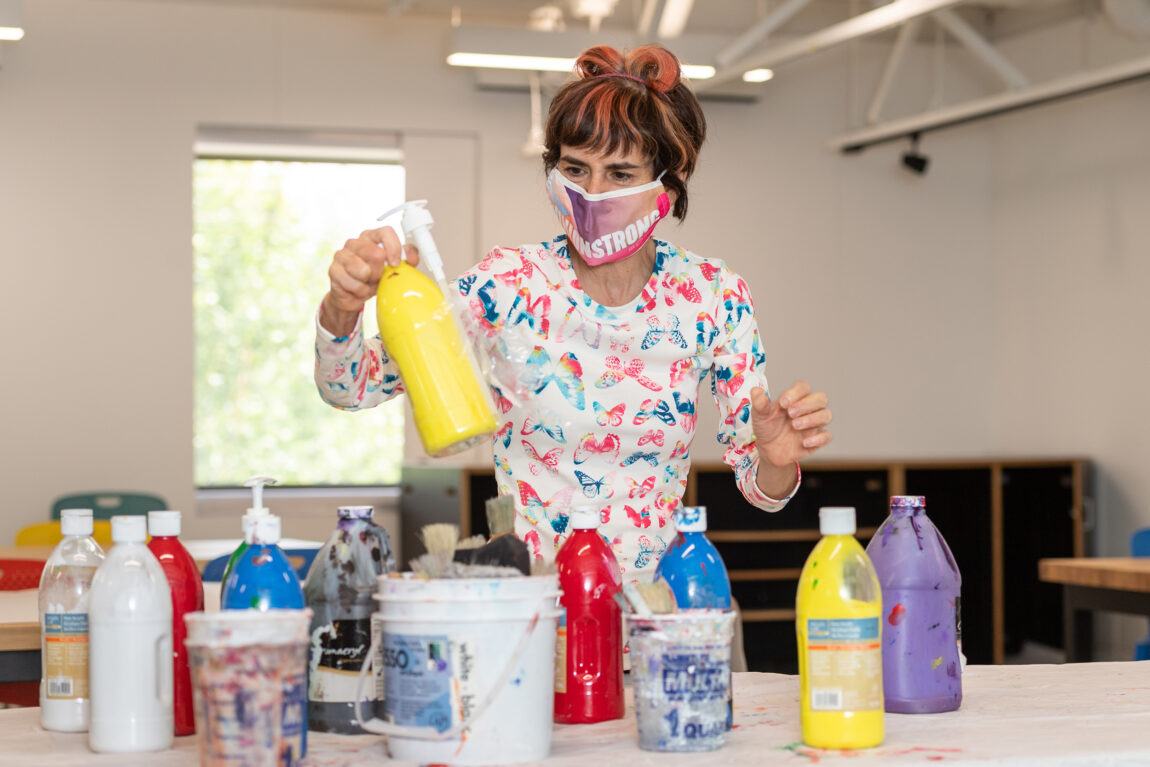Melanie Manos, the Janie Paul Collegiate Lecturer at the Penny W. Stamps School of Art & Design, said she is anxious about COVID-19 variants because she’s a caregiver for her elderly mother. (Scott C. Soderberg, Michigan Photography)