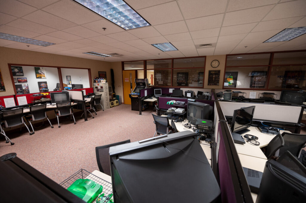 Computer lab in the U-M Computer and Video Game Archive. The Archive has been working on a new frontier in preservation initiatives. Image credit: Eric Bronson, Michigan Photography