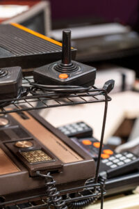 The Video Game Archive makes a wide range of over 50 consoles available for research and play, pictured here is the classic Atari 2600 (top), and the Intellivision (bottom). Image credit: Eric Bronson, Michigan Photography