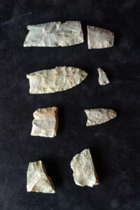 Independent researcher Thomas Talbot and University of Michigan archeologists have found more than 20 Clovis tools and hundreds of pieces of manufacturing and refurbishment debris at the Belson Clovis Site in St. Joseph County. Image credit: Daryl Marshke/Michigan Photography 