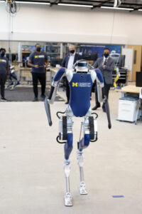 A Digit robot at The University of Michigan. Photo: Joseph Xu, University of Michigan Engineering.