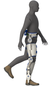 A model of the powered exoskeleton on the hip, knee and ankle joints. The modular system will be able to assist any combination of these joints, no matter the activity. Image credit: Locomotor Control Systems Laboratory, University of Michigan