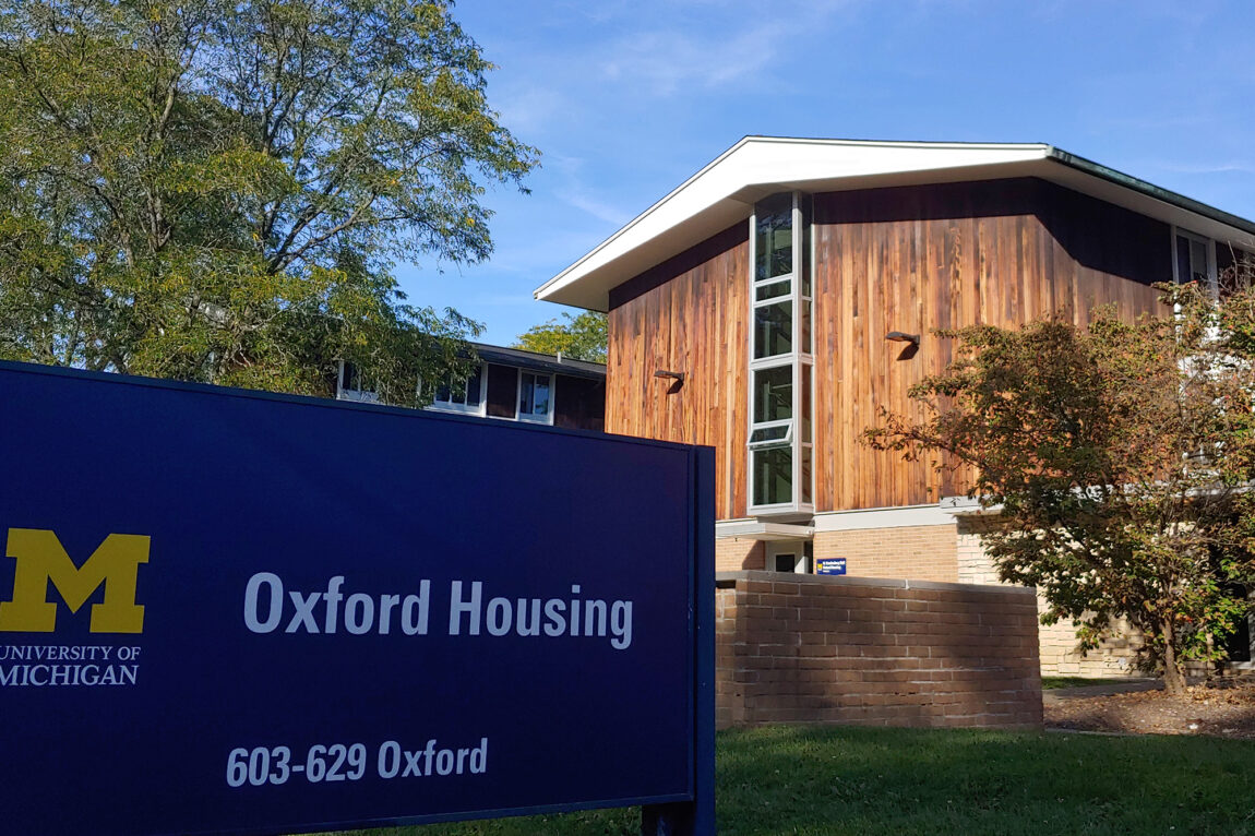 Photo of new windows at Oxford Houses.