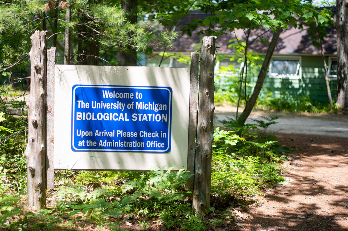 Photo of a sign at the U-M Biological Station
